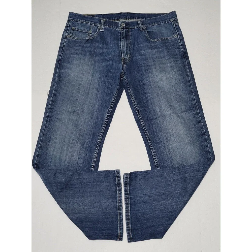 Levis Strauss Mens 559 Tag Size 36 x 30 Dark Wash Straight Leg Denim Jeans